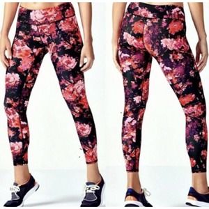 Fabletics NEW Womens Size XS Tall Salar Powerhold Leggings in Floral Print